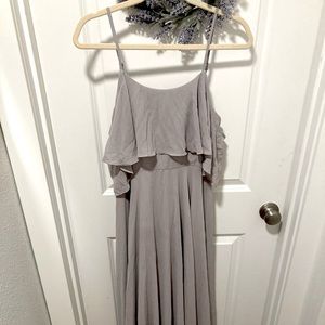 Off Shoulder Dusty Lilac Maxi